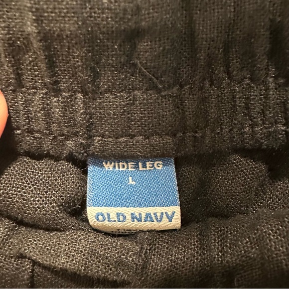 Old Navy Women's Black Linen Wide Leg Pants Size Large - Picture 4 of 9